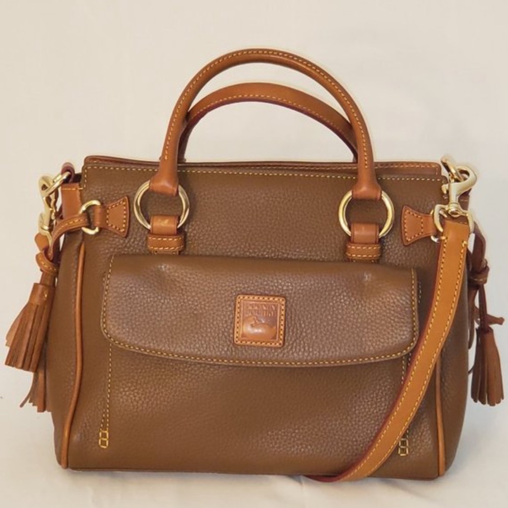 BLACK Dooney and Bourke front pocket satchel